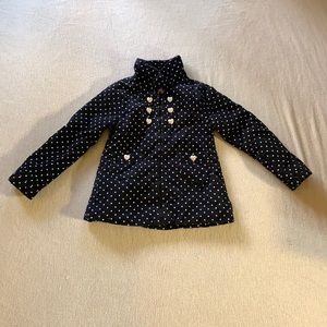 Girls blue, white, and pink corduroy jacket. Size 6x.